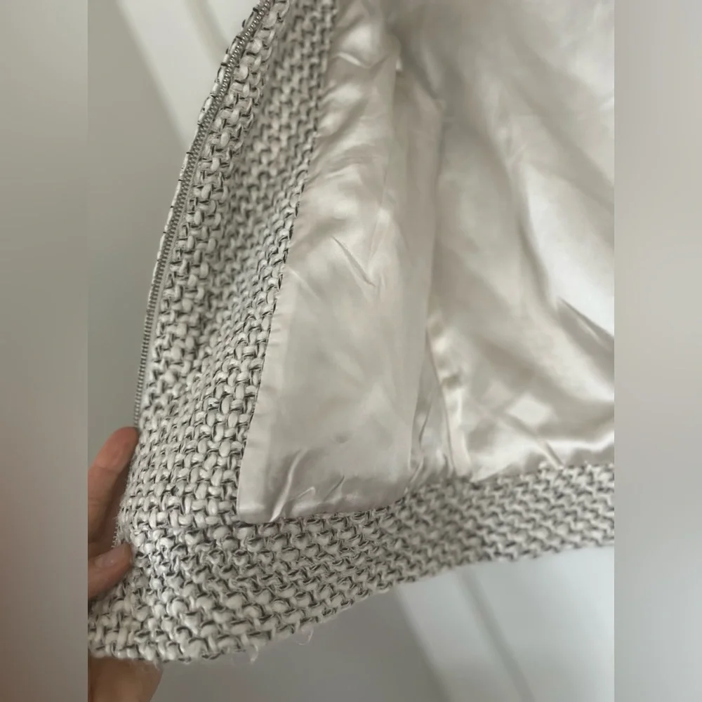 Joe’s Jeans 3/4 Viscose and Wool Blend Oversized Collar Jacket Coat Tweed - Picture 3 of 7